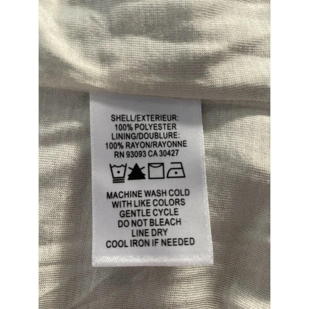 Nick + Zoe S Tunic Top Chiffon‎ Overlay Textured Smoke Gray Sleeveless Lined NWT